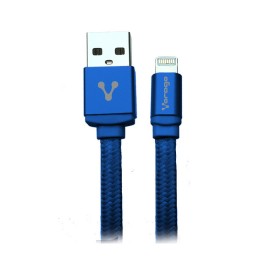 CABLE VORAGO CAB-119 AZUL USB-APPLE LIGHTNING 1 METRO AZUL BOLSA