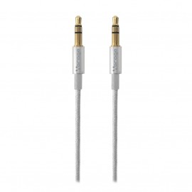 CABLE DE AUDIO VORAGO CAB-108 3.5 MM redondo METALICO BLANCO