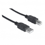 CABLE USB V2.0 MANHATTAN A-B  1.8M, NEGRO, BLIS 393737