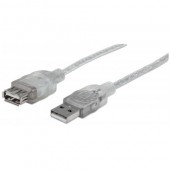CABLE MANHATTAN USB 2.0 EXTENSION 1.8M PLATA 336314