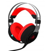 DIADEMA EAGLE WARRIOR RAVEN 7.1 NEG/ROJO USB+3.5 MM ACFHS88RAVENEGW