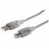 CABLE USB V2.0 MANHATTAN A-B  1.8M PLATA 333405