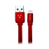 CABLE VORAGO CAB-119 ROJO USB-APPLE LIGHTNING 1 METRO ROJO BOLSA