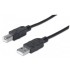 CABLE USB MANHATTAN V2.0 A-B  3.0M, NEGRO 333382
