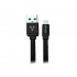 CABLE VORAGO CAB-119 NEGRO USB-APPLE LIGHTNING 1 METRO NEGRO BOLSA